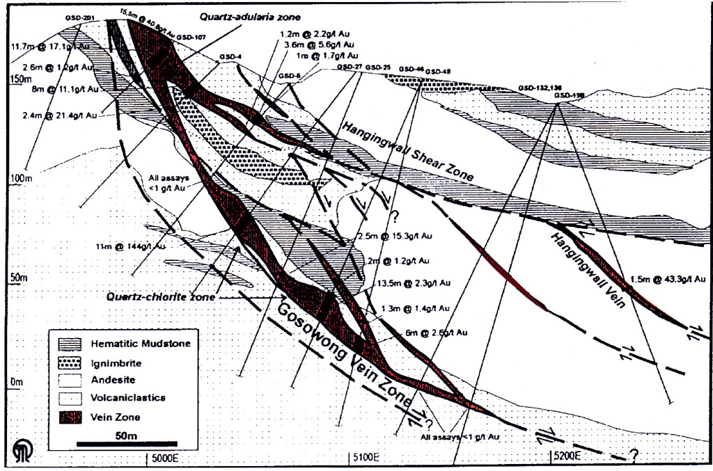 Section thro Gosowong Vein