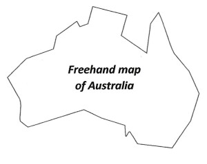Australia map Euclidean