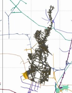 Plan of old mine workings